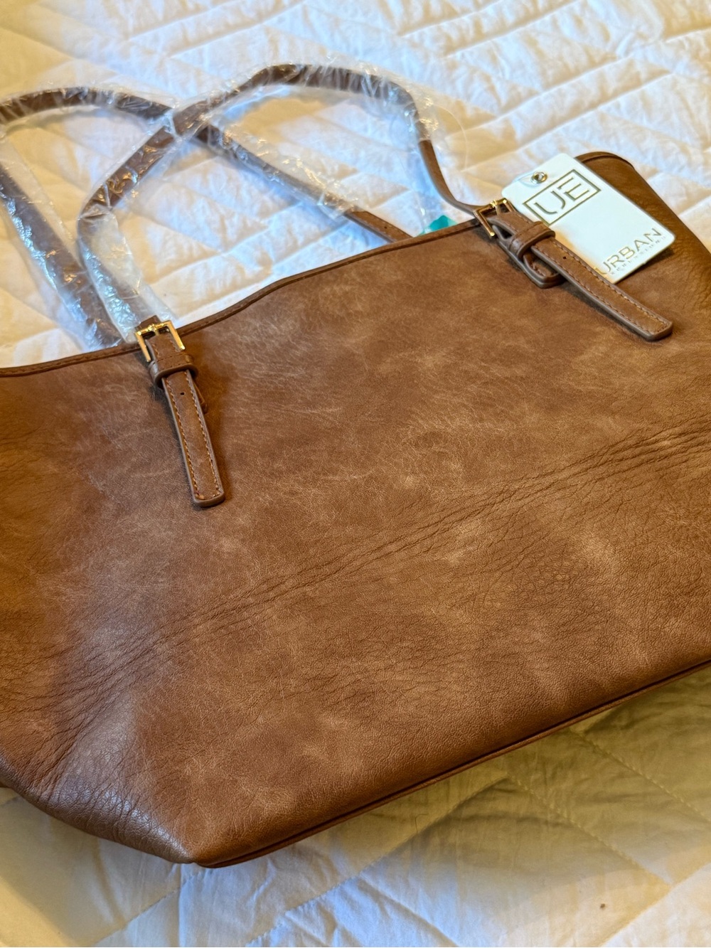 Urban Expressions Tan Brown Faux-Leather Tote